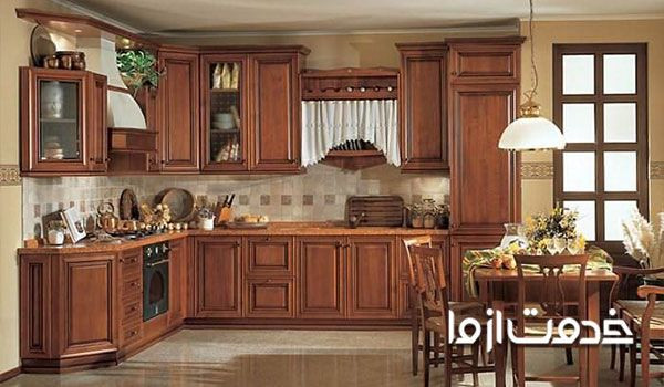 کابینت کلاسیک قهوه ای
