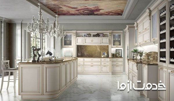 کابینت کلاسیک سفید