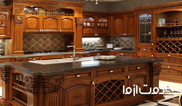 کابینت کلاسیک قهوه ای