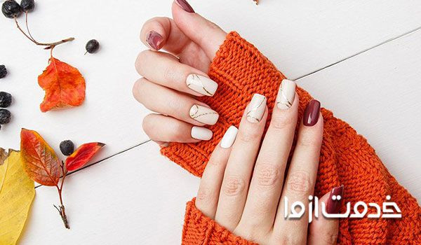 رنگهای پاییزی روشن برای طرح ژلیش ناخن پاییزی