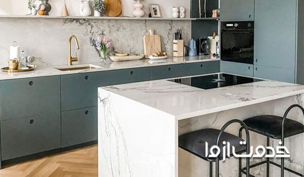 سنگ کابینت در دکوراسیون آشپزخانه
