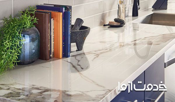 سنگ کابینت سفید مرمر