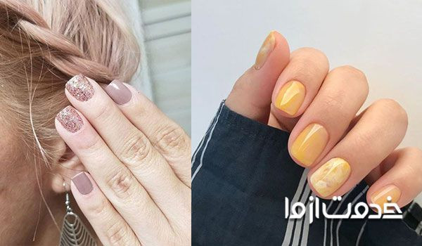 چندین مدل لاک دو رنگ ناخن