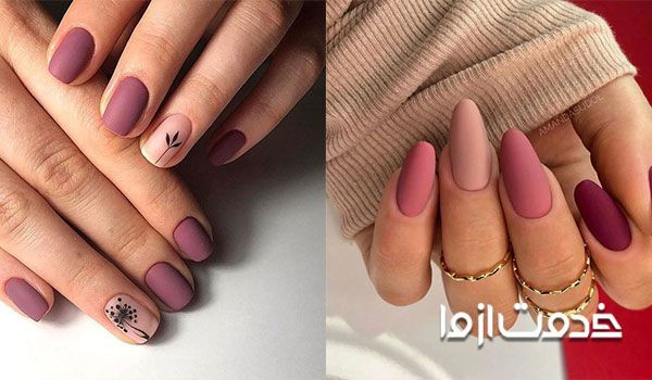 طراحی لاک دو رنگ بر روی ناخن بطور جداگانه