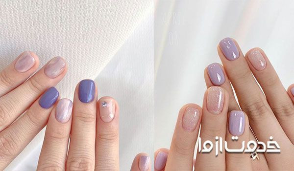لفیق رنگهای مات و براق در لاک دو رنگ