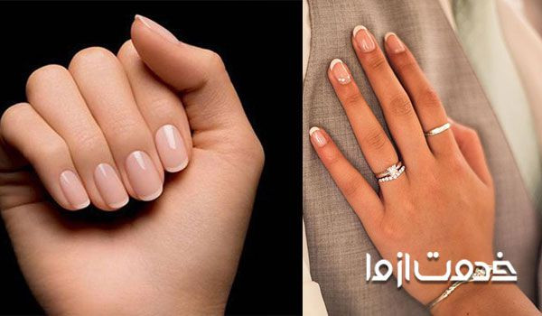 مدل ناخن فرنچ گرد