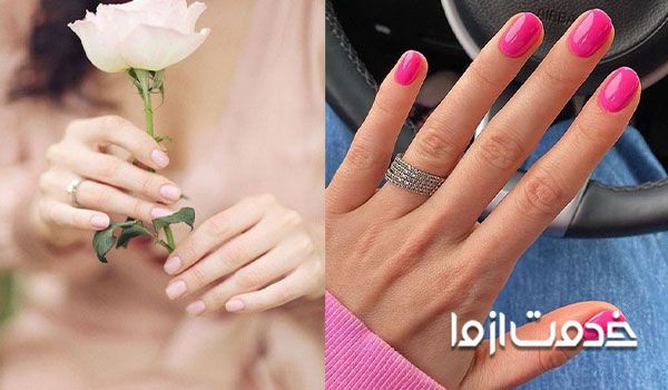 مدل ناخن کوتاه با فرنچ ناخن