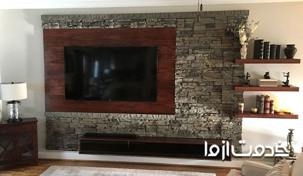 میز تلویزیون سنگ آنتیک با سنگ آنتیک برای شومینه
