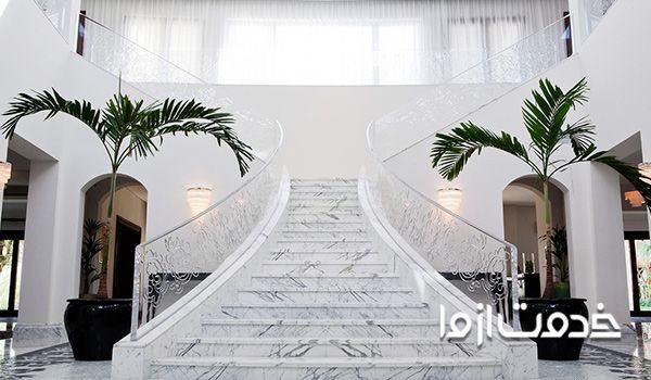 کاربرد سنگ مرمر در راه پله مجلل