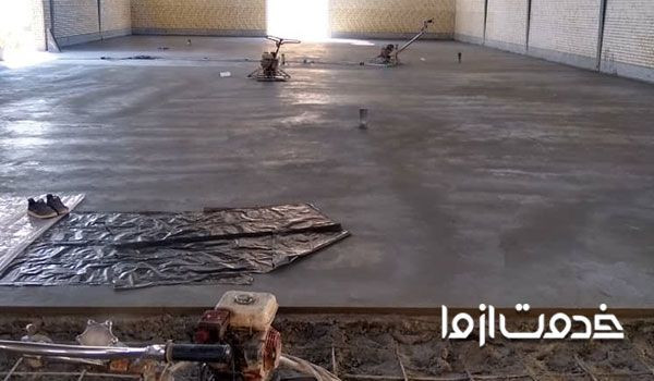 کفسازی سوله های صنعتی با بتن سخت رنگی