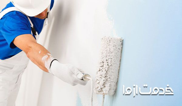 رنگ کردن دیوار گچی