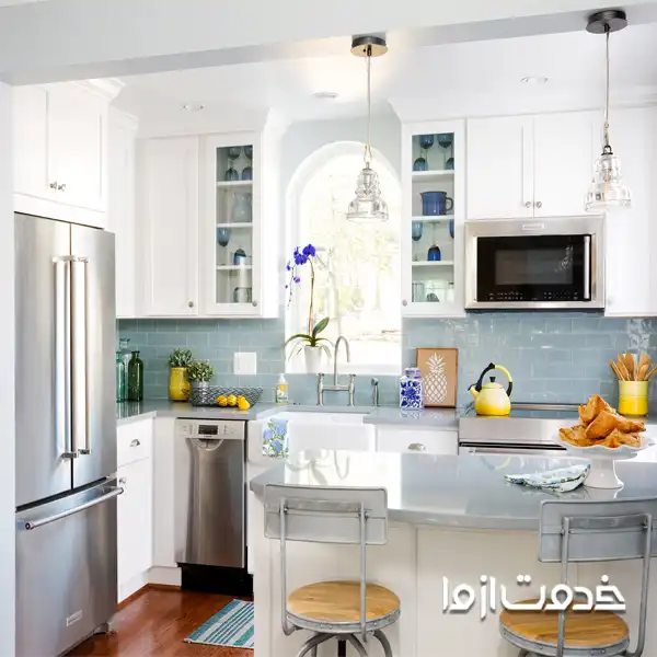 مدل های کابینت آشپزخانه: محیط کوچک