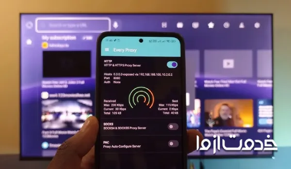 استفاده از فیلترشکن روی تلویزیون سامسونگ با هات اسپات موبایل