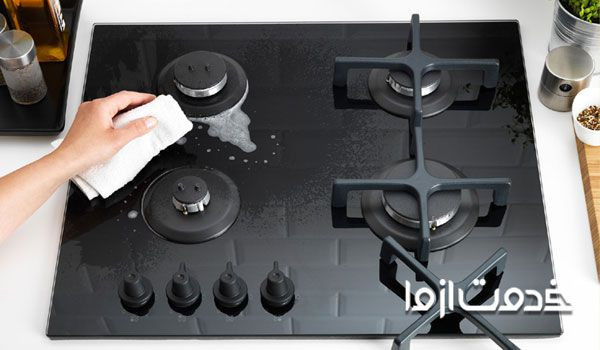 نحوه تمیز کردن اجاق گاز