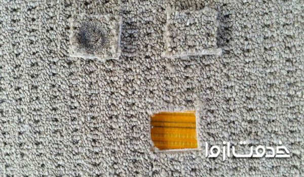 رفع رنگ زرد سوختگی فرش رفع سوختگی فرش بااتو رفع سوختگی فرش ماشینی با زغال